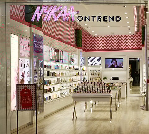 The newly opened Nykaa store at Palladium in Chennai. (Nakshatra Krishnamoorthy | EPS)