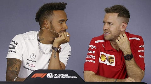 Mercedes driver Lewis Hamilton (L) and Ferrari driver Sebastian Vettel (File | AP)