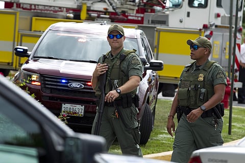 Maryland officers outside the Capital Gazette's office (File | AP)