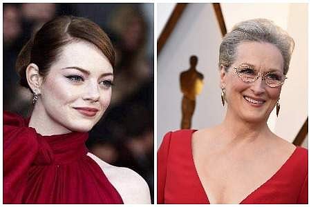 Emma Stone (left) and Meryl Streep (Photo | AP)