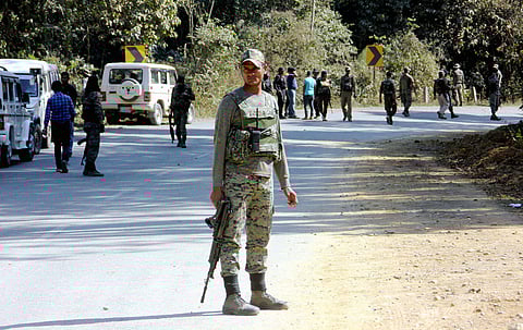 Image used for representational purpose only. An Army operation close to the ambush site where 2 Assam Rifles troopers were killed in a militant attack near Jagun in Tinsukia district, Assam (File Photo | PTI)