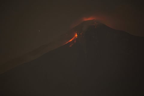 The Volcan de Fuego, or Volcano of Fire, spews hot molten rock from its crater in Alotenango, Guatemala. (File Photo | AP)