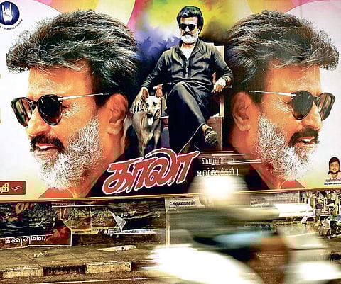 A banner outside Albert Theatre in Egmore in Chennai on Wednesday | ASHWIN PRASATH