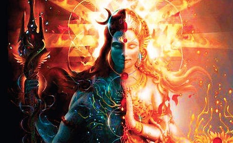 Shiva Turns into a Fisherman to Win Parvati