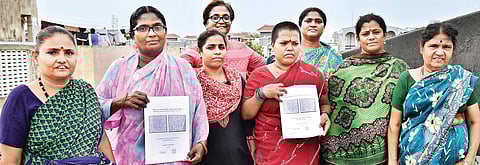 The women, on Monday, handed over a copy of the report at the Corporation zonal office P Jawahar