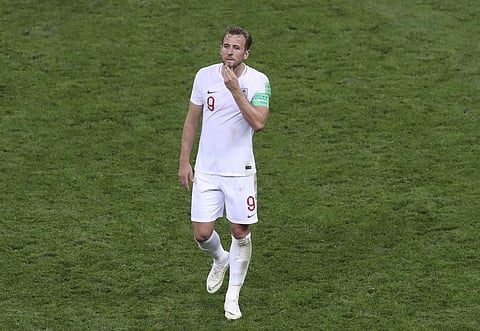 England captain Harry Kane leaves the field at the end of the semifinal defeat to Croatia | AP