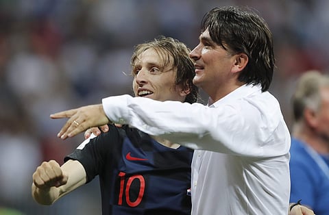 Croatia head coach Zlatko Dalic with his captain Luka Modric | AP