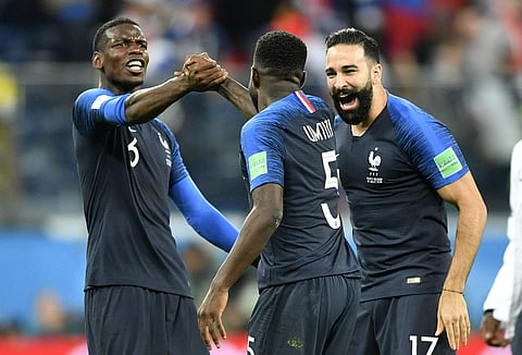 France's Paul Pogba, left, has been so impressive in Russia. (Photo | AP)