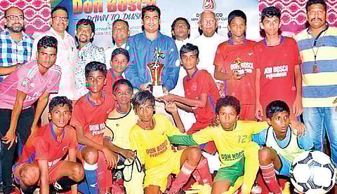 Don Bosco Perambur team with their tournament cup