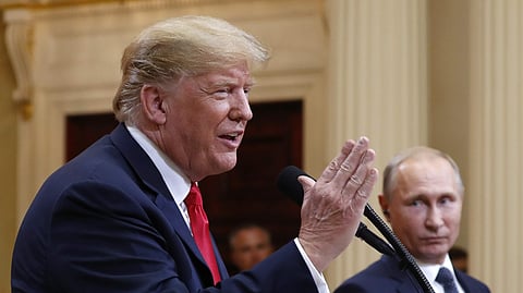 U.S. President Donald Trump with Russian President Vladimir Putin