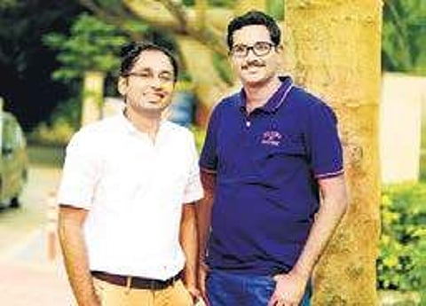 DocsApp founders Satish Kannan (left) and Enbasekar Dinadayalane