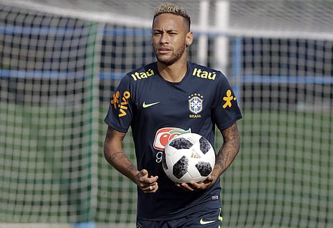 Brazil's Neymar attends a training session, in Sochi, Russia. (Photo | AP)
