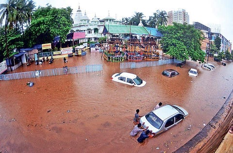 Blame game on water logging before Iskcon temple in City