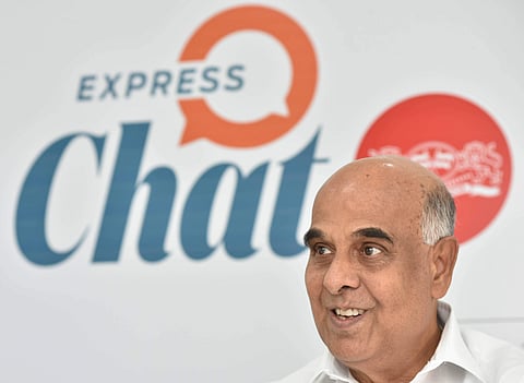 Devulapally Prabhakara Rao, Chairman-managing Director of Telangana Transco and Genco, talks exclusively to The New Indian Express in the office premises in Hyderabad on June 19, 2018. (Photo | R Satish Babu/EPS)