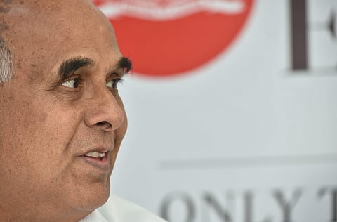 Devulapally Prabhakara Rao, Chairman-managing Director of Telangana Transco and Genco, talks exclusively to The New Indian Express in the office premises in Hyderabad on June 19, 2018. (Photo | R Satish Babu/EPS)