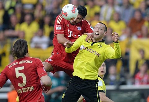 Julian Schieber (R) had to undergo surgery after problems with his left knee following a friendly match on Wednesday. (File | AFP)