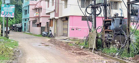 An unfenced transformer at Christian Sahi of Sutahat in Cuttack on Saturday | EXPRESS