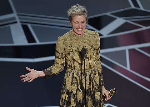 Frances McDormand winning Best Lead Actress for 'Three Billboards Outside Ebbing, Missouri' | AP
