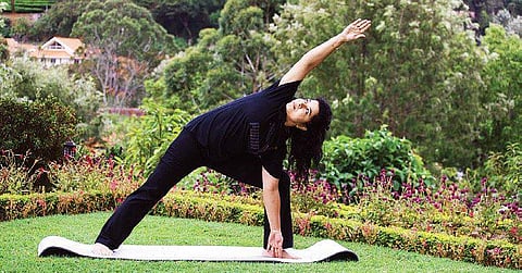 Form triangles to develop arms and torso