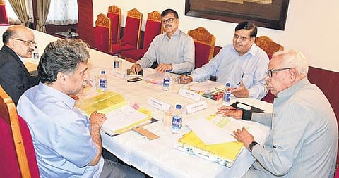 J&K Governor NN Vohra, advisors and chief secretary at a meeting | Govt source