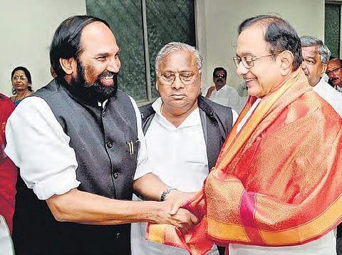 Former Union Minister P Chidambaram reviews progress of Shakti app in Telangana