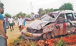 Mangled remains of car that met with accident on Sunday | Express