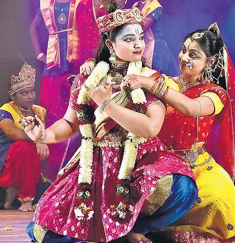Padma Seshadri Bala Bhavan Group of schools with the dance drama, ‘Swagatham Krishna — The Universal Guru’
