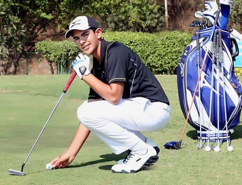 Indian golfer Aadil Bedi (Photo | Twitter/Golf News)