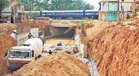 Three years on, works on Kodigehalli railway underpass are far from complete | pushkar V