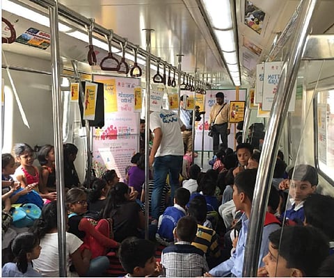 750 MW Rewa Solar Power Project in Madhya Pradesh for Delhi Metro. (Photo | Twitter@DelhiMetro_Rail)