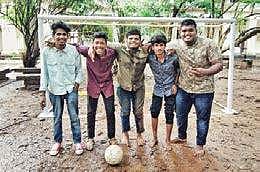 Abhimanyu during the football match organised by KSU