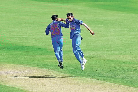 Indian wrist spinners Kuldeep Yadav and Yuzvendra Chahal (File | BCCI)