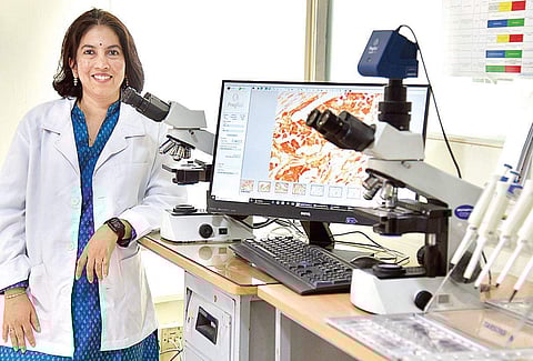 CEO and founder of OncoStem Diagnostics, Manjiri.