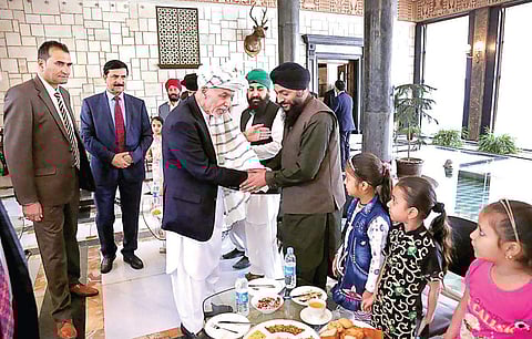 Afghanistan Sikhs greet President Ashraf Ghani on Eid. Only about 1,500 Sikhs are left in Afghanistan now.