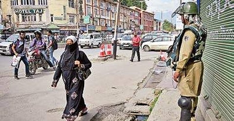 A security personnel on guard in Srinagar. (File | PTI)