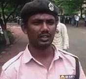 The Guard Kasiramulu claimed that he had only asked the professor to move the car to the parking area, as the place would be blocking the path.