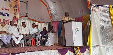 BJP Mandla Lok Sabha MP Faggan Kulaste, who reportedly backed the decision of not removing Syama Prasad Mookerjee’s statue, is facing a boycott. (Photo | Twitter)