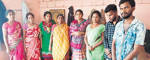 The eight traffickers who were arrested by police in Yadagirigutta on Tuesday for confining the minors and forcing them into sex trade | Express Photo