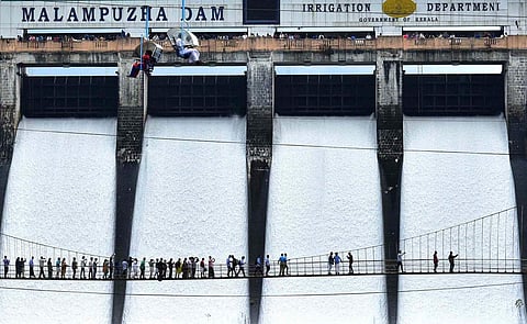 Malampuzha dam shutters opened.(Photo| EPS)