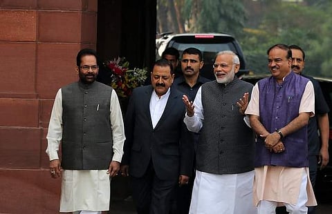 The Union cabinet has given nod to restore provision of the SC/ST act. (PM Modi along with his cabinet Colleagues. | File/EPS)