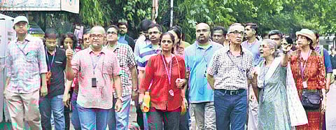 The heritage walk was organised in lieu of Madras Week