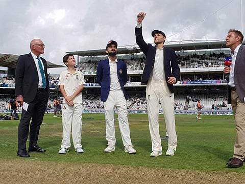 England skipper Joe Root won the toss and elected to bowl against India in the second cricket Test at Lord's. (Photo | BCCI/Twitter)