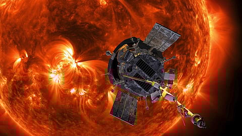 This image made available by NASA shows an artist's rendering of the Parker Solar Probe approaching the Sun. (File | AP)