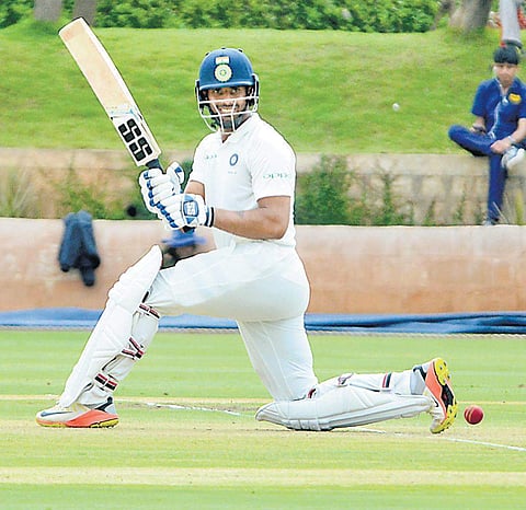 Hanuma Vihari hit an unbeaten 138 vs South Africa A on Friday | SHRIRAM BN