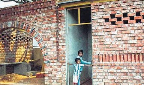 The open-air theatre, construction of which is under way | EPS