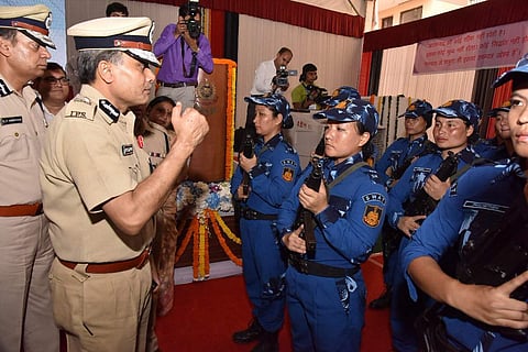 The SWAT-all women team with Delhi Police. (Photo | Delhi Police/Twitter)