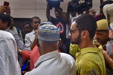 An unidentified man opened fire at JNU student Umar Khalid outside the Constitution Club of India in New Delhi on Monday. | (Photo | PTI)