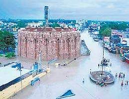 Worst-ever floods in 2009: File photo of Kurnool city under sheet of water