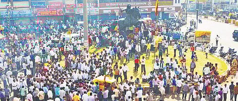 Earlier, protests over the Mahadayi issue had brought people of the region together. (Photo| EPS)
