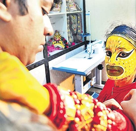 The traditional format of Yakshagana is a dusk to dawn performance.